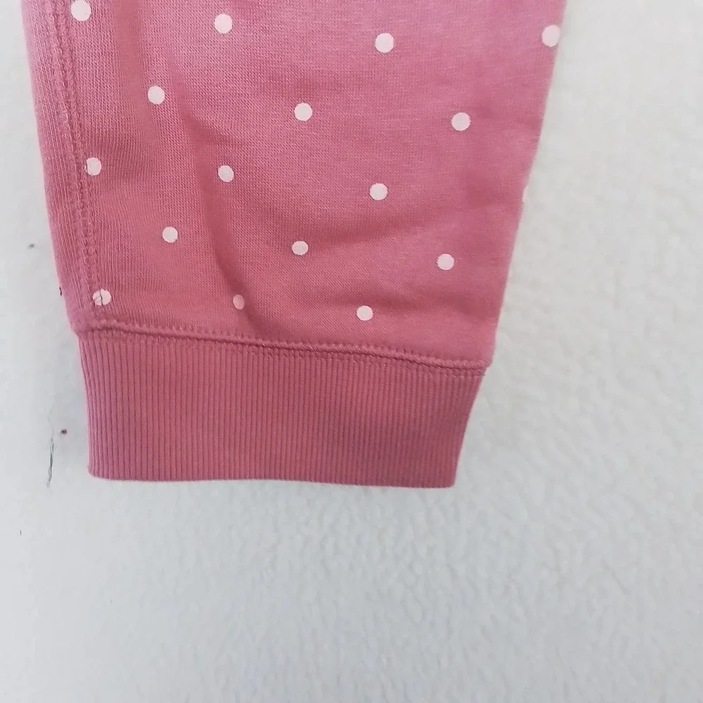 Oshkosh Fleece Lined High Rise Jogger Girl's Size‎ 14 in Pink Polka Dots